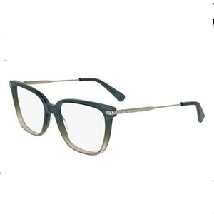 new Longchamp LO2751 Square Cat‑Eye Eyeglasses, Transparent Blue/Beige